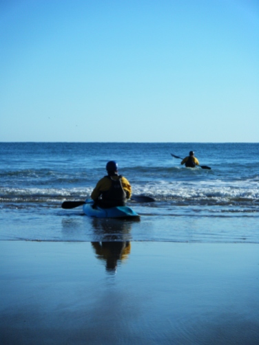 Coldingham Bay kayak surfing